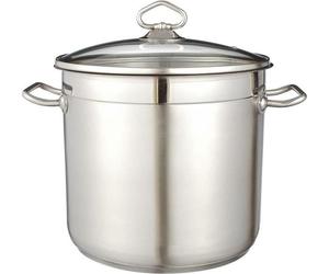 GSW Jumbotopf Profi 30x24cm, Acier inoxydable, Verre, Argent - avec 17 litres