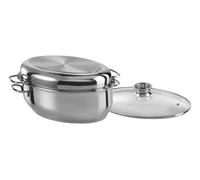 GSW Cocotte daubière 411318 – double rôtissoire Inox pour induction 38 x 25 cm