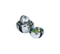 Saladier isotherme 30 cm - inox - 5,50 L - Couvercle étanche - Double paroi