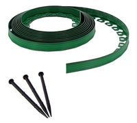 GT Garden Bordure de Jardin Flexible Verte - 3,8 cm x 10 mètres avec 20 piquets d'ancrage