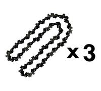 Gt Garden - Lot de 3 chaînes 40 maillons pour la maison, le bricolage et l’usage quotidien 3/8' pour tronçonneuse élagueuse -