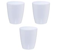 GT GARDEN - Lot de 3 pots pour orchidées avec réserve d'eau - Orchidea blanc 2 litres