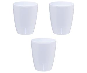GT GARDEN - Lot de 3 pots pour orchidées avec réserve d'eau - Orchidea blanc 2 litres