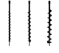 GT GARDEN - Lot de mèches Ø 40 + 60 + 80 mm pour tarière thermique