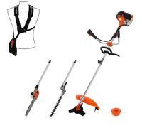 GT GARDEN - Multifonction thermique 4 en 1 avec guidon : tronçonneuse - débroussailleuse - taille-haies