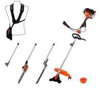 GT Garden Multifonction Thermique 4 en 1 avec Guidon : tronçonneuse - débroussailleuse - Taille-Haies et rallonge