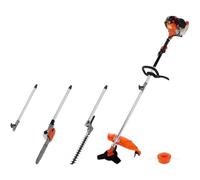GT Garden Multifonction Thermique 4 en 1 : tronçonneuse - débroussailleuse - Taille-Haies et rallonge
