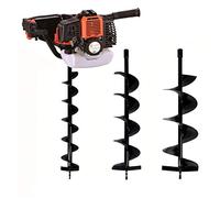 GT Garden Tarière Thermique 52 cm3-3 CV + Lot de 3 mèches (100, 150 et 200 mm)