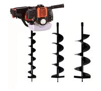 GT Garden Tarière Thermique 52 cm3-3 CV + Lot de 3 mèches (100, 150 et 200 mm)