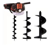 GT Garden Tarière Thermique 52 cm3-3 CV + Lot de 3 mèches (100, 200 et 300 mm)