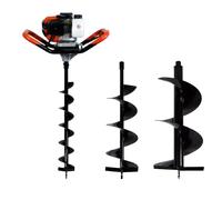 GT Garden Tarière Thermique 52 cm3, 3 CV + Lot de 3 mèches (100, 200 et 300 mm)