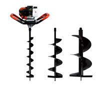GT Garden Tarière Thermique 52 cm3, 3 CV + Lot de 3 mèches (100, 200 et 300 mm)