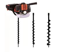 GT Garden Tarière Thermique 52 cm3-3 CV + Lot de 3 mèches (40, 60 et 80 mm)