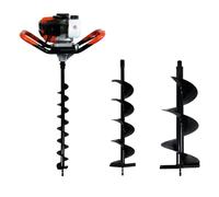 GT Garden Tarière Thermique 52 cm3, 3 CV + Lot de 3 mèches (80, 150 et 250 mm)