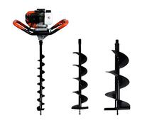 GT Garden Tarière Thermique 52 cm3, 3 CV + Lot de 3 mèches (80, 150 et 250 mm)