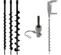 GT MARKET - Lot de mèches de tarière Ø 40, 60 et 80 mm avec adaptateur pour perceuse et perforateur SDS-plus