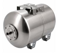 GT MARKET - Réservoir pression à vessie horizontal en inox - 100 litres