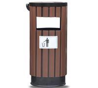 GTANND Poubelle D'extérieur En Acier Inoxydable, Avec Seau Intérieur, Cendrier, Pour Patio Intérieur Et Extérieur, MX-5112-Brown