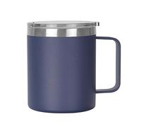 Gteller Tasse à café de 12oz avec poignée, gobelet isotherme à double paroi en acier inoxydable gardant chaud et froid (Bleu marine)