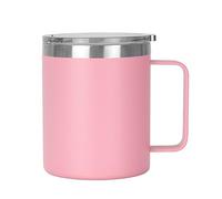 Gteller Tasse à café de 12oz avec poignée, gobelet isotherme à double paroi en acier inoxydable pour garder le chaud et le froid (rose)
