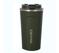 Gteller Tasse de voyage en acier inoxydable, gobelet isotherme à double paroi en acier inoxydable avec couvercle (olive, 500 ml)