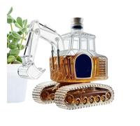 GTFYUDGH Carafe à Whisky,Bouteille en Verre en Forme de Pelleteuse, Doseur à Alcools,Carafe à Whisky Originale | Pour Bourbon, Bar Maison, Cadeau Papa Anniversaire Mariage Emménagement