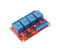 GTIWUNG 1 Pièce 12V 4-Canal Relais Module,4 Canaux Module de Relais Déclencheur Haut/Bas,Carte d'Extension de Relais Déclenchement avec Optocoupleur