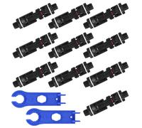 GTIWUNG 10 Paires Connecteur Solaire Photovoltaïque 2,5/4/6/10 mm² Raccord Adaptateur Panneau Solaire Mâle/Femelle avec Broches pour Panneaux Solaires Cable Accessoires