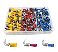 GTIWUNG 180 Pièces Cosse de Ferroutage, Ferroutage Cosse a Sertir Connecteur, Bornes de Fil à épissure Rapide Kit d'assortiment de Connecteurs à Sertir, 22-16/16-14/12-10 AWG, Rouge, Bleu, Jaune
