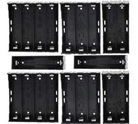GTIWUNG 8 Pièces 1/2/3/4 × 3.7V 18650 Boîtier de Support de Batterie Boîte de Rangement en Plastique de la Couverture de la Batterie avec Pin(1/2/3/4 solts) + 2 Pz 18650 Boîte à Piles en Plastique