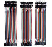 GTIWUNG Lot de 240 Jumper Wire Cable Ribbon Cables Kit Câbles Breadboard 24AWG 3 en 1, 40Pin Mâle Femelle, 20cm