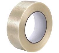 GTIWUNG Ruban Adhésif en Fibre de Verre - Renforcement et Cerclage, Bande Renforcée, Armé, Filament d'Emballage - 3cm x 50m, Transparent