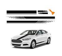 GTLM 5 Pièces Autocollant Voiture,Inclure 1 Autocollant de Capot+2 Autocollants Latéraux pour Voitures+2 Autocollants pour Miroirs,Imperméable Stickers Voiture pour Voiture Camion SUV (Noir)