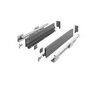 GTV AXIS PRO - Glissières de tiroir à extension complète - Anthracite - Charge maximale : 40 kg - Systèmes Push to Open - Accès extérieur - Largeur : 500 mm - Hauteur : 86 mm