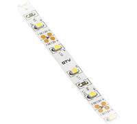 GTV Bande LED Flash 2835 de 5 m, 300 LED 60/m, à intensité variable, 11 W/m, 12 V DC, 8 mm de large, divisible tous les 5 cm, blanc froid 6500 K