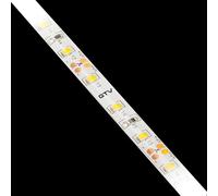 GTV Bande LED Flash 2835 de 5 m, 300 LED 60/m, à intensité variable, étanche IP65, 12 V DC, 8 mm de large, divisible tous les 5 cm, blanc chaud 3200 K
