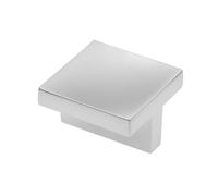 GTV Bouton de Meuble Carré UZ-40, Design Géométrique Moderne, Entraxe 32 mm, Dimensions 40x40 mm, Matériau ZnAl, Finition Aluminium pour Cuisine, Tiroir et Armoire