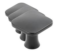 GTV - Bouton PIAZZA noir mat 30 x 30 mm I Boutons de meuble avec vis I Boutons d'armoire Boutons de cuisine Bouton de porte Poignée de tiroir Poignée de meuble I Coquillage : galvanisé, peint