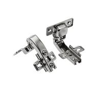 GTV Charnière Parallèle KT 90, Modèle ZP-KT90H2-ZE, pour Meuble d'Angle, Action à Deux Temps Anti-Collision, Réglage 3D, Acier Nickelé, avec Embase Slide-on et Cache