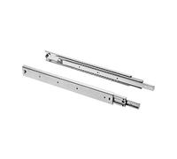 GTV - Ensemble de Glissières pour Tiroirs, Extraction Totale 53.9x650 mm, Acier Galvanisé 2 mm, Glissiere pour Tiroir Télescopique, Rail Tiroir Coulissant, Supportant jusqu'à 100 kg - 2 Pièces