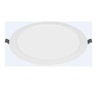 GTV FABRO Spot LED encastrable plat 12 W 1200 lm - Plafonnier rond 4000 K blanc neutre IP40 - Panneau LED encastrable AC 220-240 V - Ø 18 cm