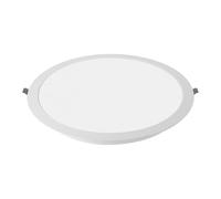 GTV Fabro - Spot LED encastrable plat 18 W 1800 lm - Plafonnier rond 4000 K blanc neutre IP40 - Panneau LED encastrable AC 220-240 V - Diamètre 23 cm