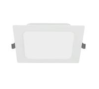 GTV Fabro Spot LED encastrable plat 9 W 800 lm - Plafonnier carré 4000 K blanc neutre IP40 - Panneau LED encastrable AC 220-240 V - 16,5 x 15 cm