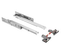 GTV Glissières de tiroir - 450 mm - Système de rails Soft-Close - Abaissement du guide de montage Slide - Charge maximale : 30 kg - 1 lot = 2 pièces