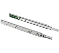 GTV Glissières de Tiroir à Billes 500 mm, VERSALITE LIGHT, Coulisses à Extraction Totale avec Amortisseur Soft Close, Capacité 25 kg, Hauteur 45 mm, Acier Zingué, 1 Paire