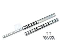 GTV Glissières de Tiroir à Billes H17, Longueur 310 mm, Capacité de Charge 10 kg, Coulisses à Extension Partielle en Acier Zingué, pour Meubles et Étagères, Lot de 2