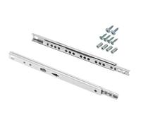 GTV glissières de tiroir, H17, système de rail de tiroir, avec vis pour meubles, longueur : 406 mm, utilisation universelle pour tiroirs avec façades emboîtables et à chevauchement