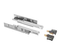 GTV - Glissières pour Tiroirs de Montage Inférieur avec Système de Fermeture Douce et Auto-Fermeture, Glissiere Tiroir Modern Slide, Extension Complète 500 mm, Supporte jusqu'à 35 kg - 2 Paires