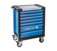 GTV Högert Technik Armoire à Outils avec 7 tiroirs, Armoire d'atelier de qualité supérieure, Rails à roulements à Billes, Serrure d'armoire avec clé, pour Le Rangement d'outils et d'accessoires
