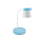 GTV Lampe de Bureau Helin, 350 Lumens, Lumière de Lecture 4000K, Lampe LED de Bureau, Lampe de Chevet, Lampe de Table, avec Câble d'Alimentation 150 cm, Bleu, Stable et Moderne